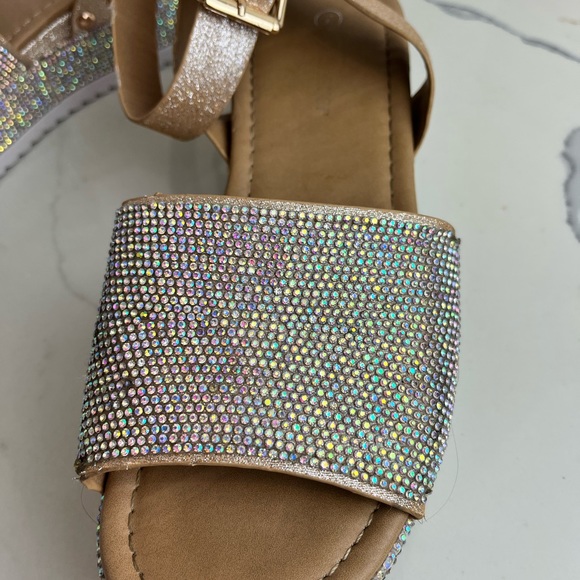 All Over Rhinestone Platform Sandals - Picture 5 of 16